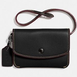 Coach glitter metallic interior wristlet wallet